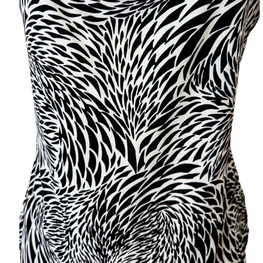 🦓 EUC Zebra Print Short Cap Sleeve Stretchy Top by Worthington - Picture 5 of 10